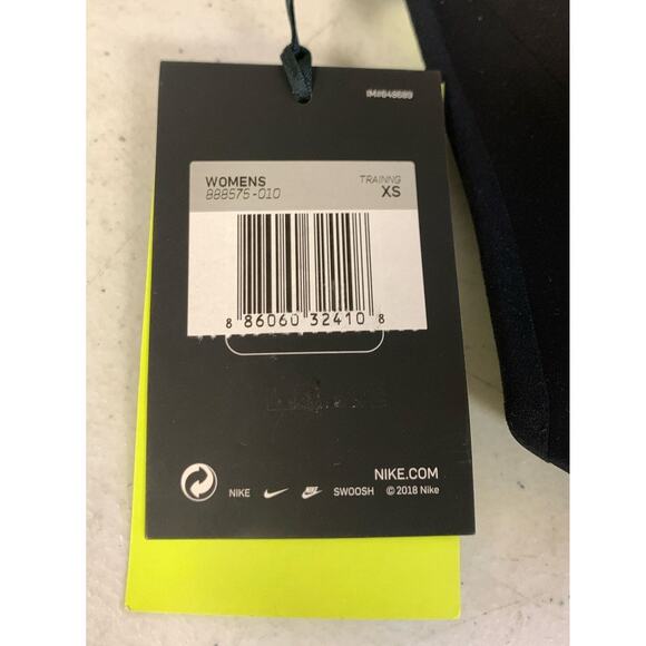 Nike Women’s XS Motion Adapt High Support Sports Bra, Black / Glow Volt - Picture 8 of 8